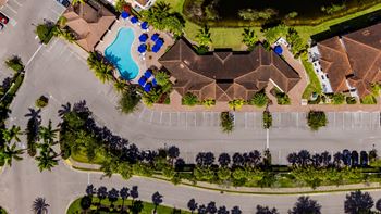 Bird's eye view of pool
